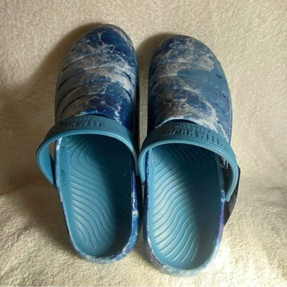 Discovery Week‎ Shoes Sandals Mens Size 12 Water Rugged Shark Blue Slip On NEW